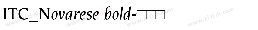 ITC_Novarese bold字体转换